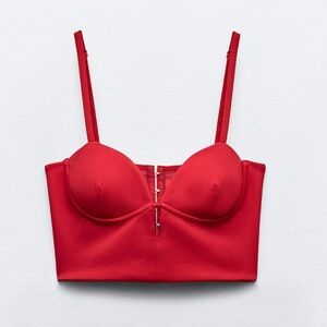 ZARA ❤️Combination tulle corset top
